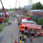 Der Info-Stand der Freiwilligen Feuerwehr Harburg.  Foto: Rindt