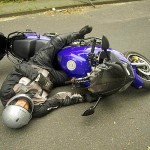 Der verunfallte Motorradfahrer, Dieter Eschweiler hat die Kurve wieder mal nicht geschafft ;o)