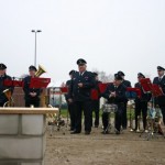 Auch der Musikzug der FF Neuenfelde-Nord begleitete die Grundsteinlegung.