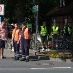 Sicherungsposten an eine Kreuzung in Winsen an der Aller.