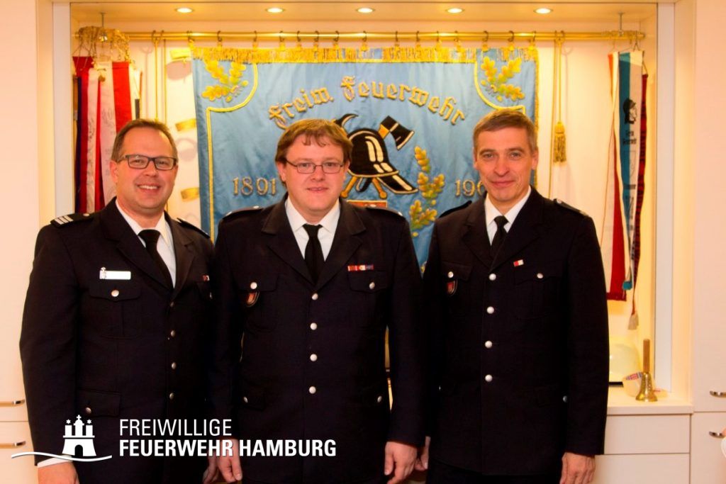 Bereichsführer Henning Heidmann (li.), Timo Obertop, Reinhard Hagelstein (re.) Foto: © Th. Mardt